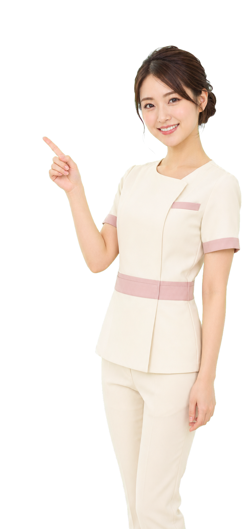 Prettyを案内するエステサロンスタッフ